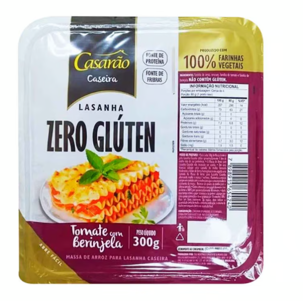 LASANHA TOMATE BERINJELA 300g - CASARAO