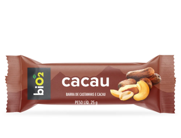 BARRA CASTANHA CACAU 25g - BIO2