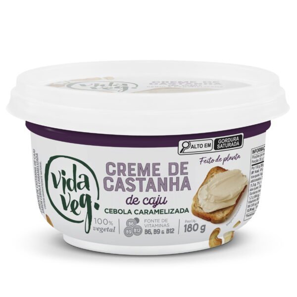 CREME DE CASTANHA DE CAJU CEBOLA CARAMELIZADA 180g - VIDAVEG