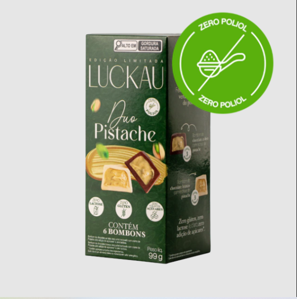 DUO PISTACHE BOMBOM CHOCOLATE BRANCO AO LEITE PISTACHE 99g
