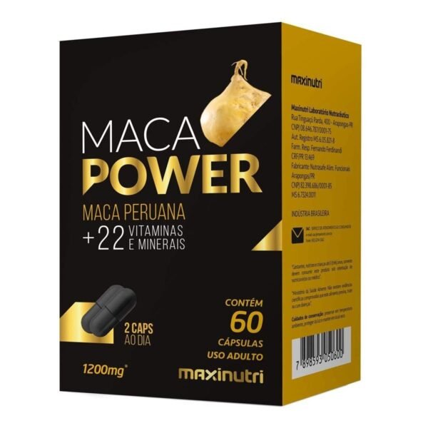 MACA POWER 1200mg (Maca + Vit. E Minerais) 60caps - MAXINUTR