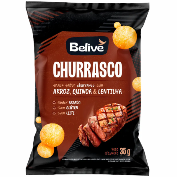 SNACK ARROZ SABOR CHURRASCO 35g - BELIVE