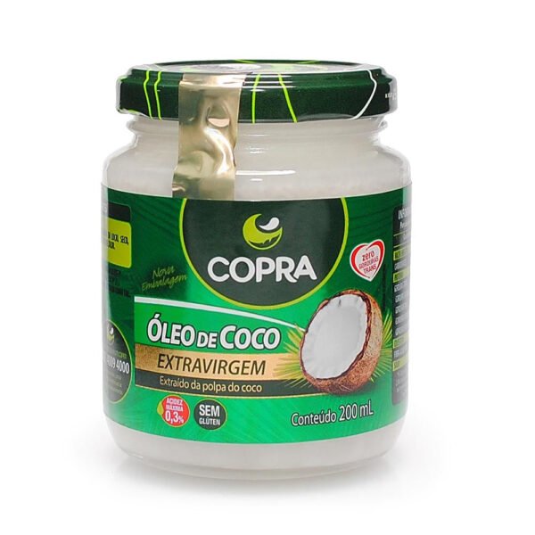OLEO DE COCO EXTRA VIRGEM 200ml - POTE COPRA