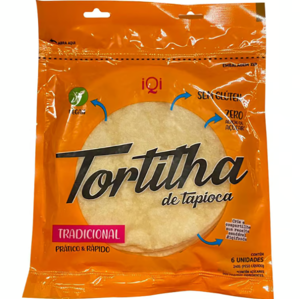 TORTILHA DE TAPIOCA TRADICIONAL 240g - IQI