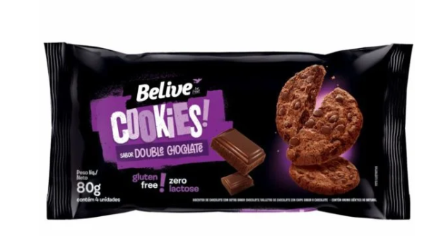 COOKIES DOUBLE CHOCOLATE SEM GLUTEN 67g - BELIVE