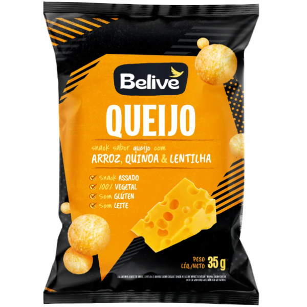 SNACK ARROZ SABOR QUEIJO SUICO 35g - BELIVE