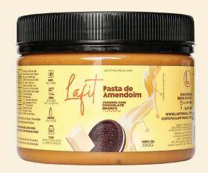 PASTA DE AMENDOIM CHOCOLATE COM CHOCOLATE BRANC 350g - LAFIT