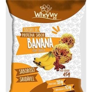 BISCOITO SABOR BANANA 45G - WHEYVIV