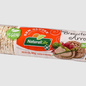 MINI BISCOITO DE ARROZ INTEGRAL 80g - KODILAR