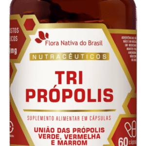 TRI PROPOLIS VERMELHA VERDE MARROM 60caps - FLORA NATIVA DO