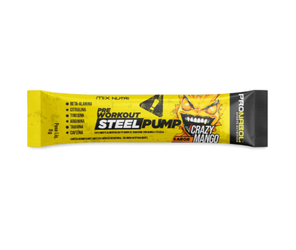SACHE STEEL PUMP PREWORKOUT CRAZY MANGO STICK 18g - PRONABOL