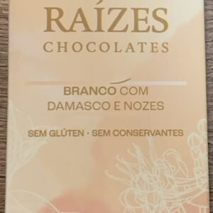 CHOCOLATE BRANCO COM DAMASCO E NOZES 45g - RAIZES CHOCOLATES