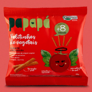 BISCOITO PALITINHO VEGETAL TOMATE e MANJERICAO 20g - PAPAPA