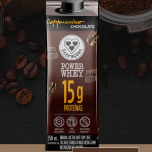 POWER CAPPUCCINO CHOCOLATE BEBIDA LACTEA 250ml - 3 CORACOES