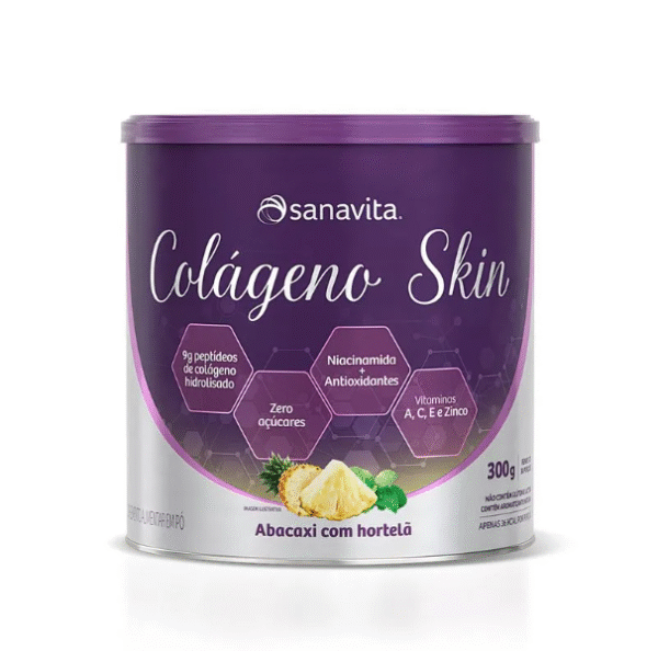 COLAGENO SKIN ABACAXI COM HORTELA 300g - SANAVITA