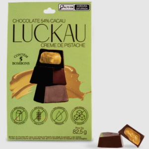 POUCH LUCKAU 54% CACAU COM CREME DE PISTACHE