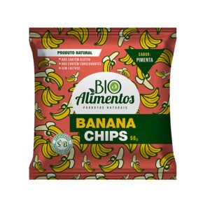 BANANA CHIPS PIMENTA 50g - BIO ALIMENTOS