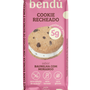 COOKIES BAUNILHA COM MORANGO 38g - BENDU