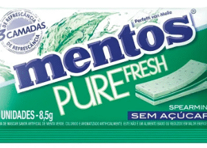 CHICLETE MENTOS VERDE 3 CAMADAS PURE FRESH SPEARMINT 8,5g