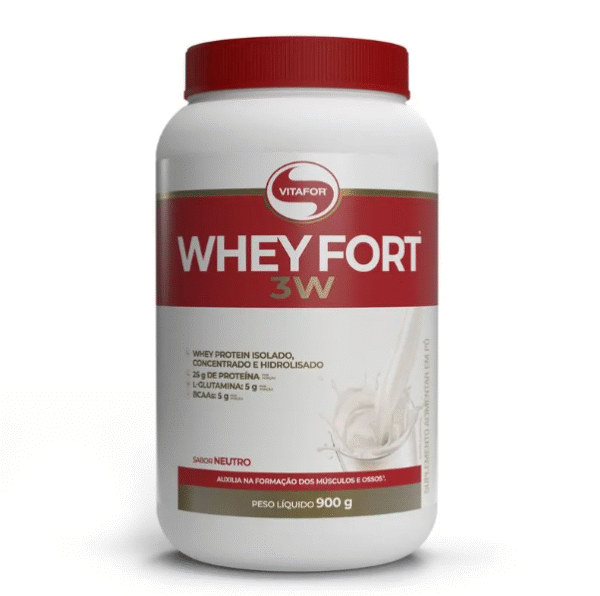 WHEY FORT 3W POTE 900G NEUTRO