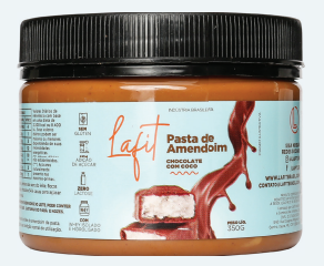 PASTA DE AMENDOIM CHOCOLATE COM COCO 350g - LAFIT