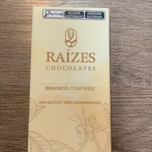 CHOCOLATE BRANCO COM NIBS 45G - RAIZES CHOCOLATES