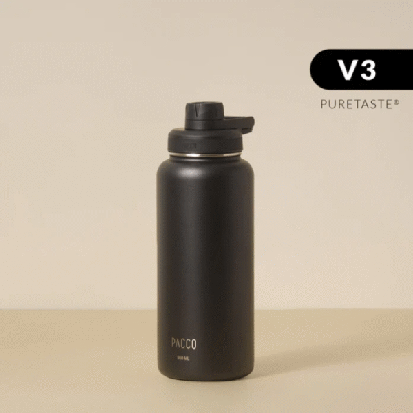 HYDRA V3 PRETA PURETASTE 950ml - GARRAFA TERMICA PACCO