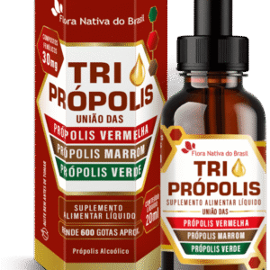 TRI PROPOLIS GOTAS 20ml VERMELHA VERDE MARROM - FLORA NATIVA