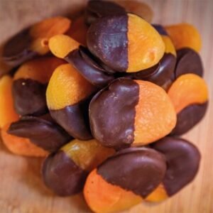 DRAGEADO DAMASCO MERGULHADO NO CHOCOLATE 70%