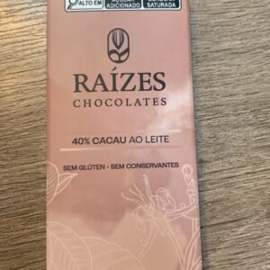 CHOCOLATE 40% CACAU AO LEITE 45g - RAIZES CHOCOLATES