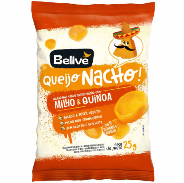 SALGADINHO QUEIJO NACHO 25g - BELIVE