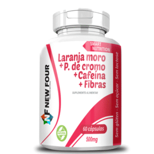 LARANJA MORO + P. DE CROMO + CAFEINA + FIBRAS 60caps - NEW F