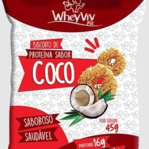 BISCOITO SABOR COCO 45G - WHEYVIV