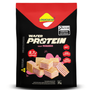 WAFER PROTEIN MORANGO LOW 35G - LOWCUCAR