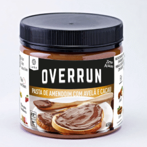 PASTA DE AMENDOIM AVELA E CACAU ZERO ACUCAR 450g - OVERRUN