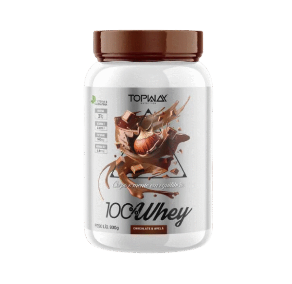 100% WHEY CONCENTRADO CHOCOLATE AVELA 900G - TOPWAY