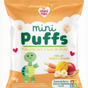 SNACK MINI PUFFS MANGA e CENOURA 15g - NHAMI MAMI