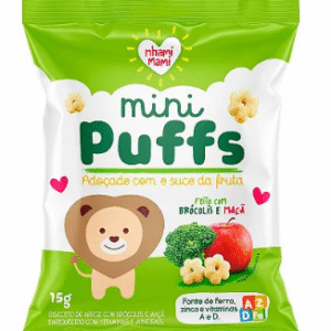 SNACK MINI PUFFS BROCOLIS e MACA15g - Nhami Mami