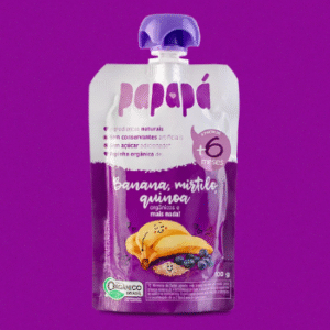 PAPINHA DE BANANA MIRTILO e QUINOA 100g - PAPAPA