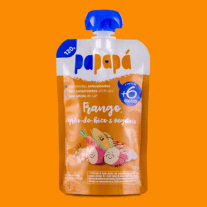 PAPINHA DE FRAGO GRAO DE BICO e VEGETAIS 100g - PAPAPA