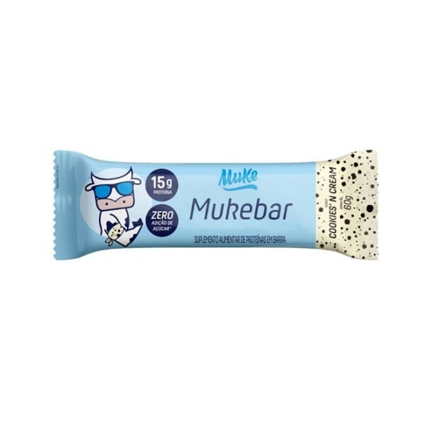 Mukebar Cookies n Cream - Barra de Proteina 15g Whey Zero Ac