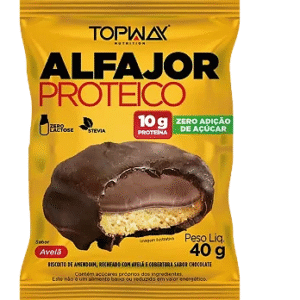 ALFAJOR PROTEICO CHOCOLATE 10g DE PROTEINA 40G - TOPWAY