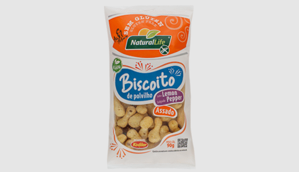 BISCOITO POLVILHO LEMON PEPPER VEGANO 90g - NATURAL LIFE