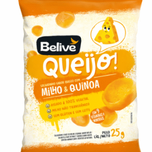 SALGADINHO DE MILHO e QUINOA SABOR QUEIJO 25g - BELIVE