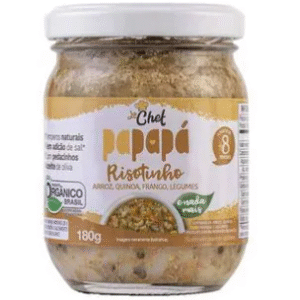RISOTO ORGANICO ARROZ QUINOA FRANGO e LEGUMES 180g - PAPAPA