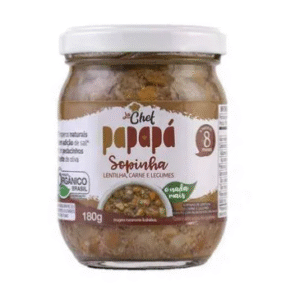 SOPINHA ORGANICA LENTILHA CARNE e LEGUMES 180g - PAPAPA