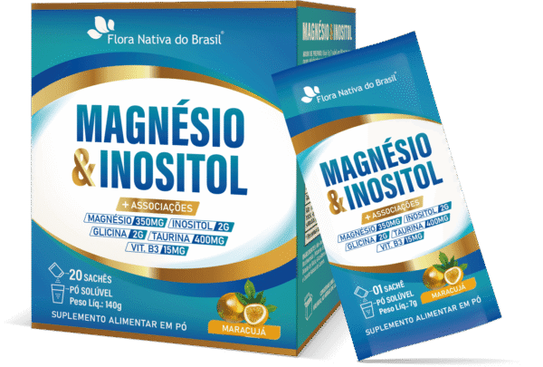 MAGNESIO INOSITOL + ASSOC 20 SACHES MARACUJA - FLOR NATIVA