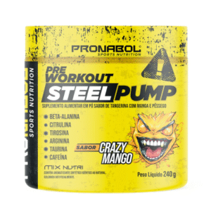 STEEL PUMP PRE WORKOUT CRAZY MANGO 240g - PRONABOL
