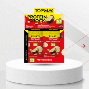 PROTEIN CROCK DUO CHOCOLATE MEIO AMARGO BRANCO 50g - TOPWAY