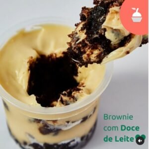 BROWNIE DE POTE COM DOCE DE LEITE GOODIES